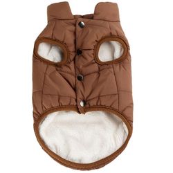 Varychmoo Pet Hund Fleece Vest Vinter Varmt tøj Jakke Hvalp Polstret Coat Kaffe L