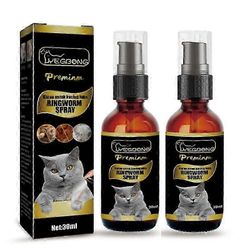 2x Cat Tinea spray Pet Cat Mite Removing Cat Moss Skin Care Paikallinen kutinaa estävä suihke