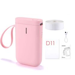 Boeyaa Trådløs etiketprinter Bærbar Pocketbluetooth termisk etiketprinter Hjemmekontor Pink