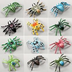 Insektmodel 12stk/sæt Simulering Edderkoppemodeller Plast Action figurer Figurer Pvc dukker til børn Pædagogisk legetøj - Action figurer