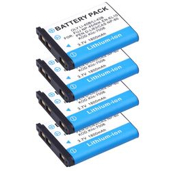 Sajygv 1800mah Li 40b Li 42b EN El10 batteri + LCD-lader for Olympus Li 40b 42b, Nikon EN El10, Finepix XP70 XP60 XP50 T550 4 stk batteri