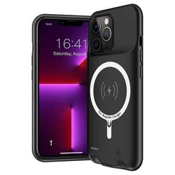 C88 iPhone 12 Pro Maxille 6.7 tuuman 7000mAh ladattava akku Pehmeä TPU reuna ABS latauskotelo Prot