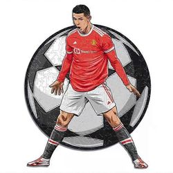 Palapeli Peli Puinen Messi lapsille Cristiano Ronaldo A5