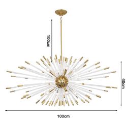 Loerss Kreativ Led Ljuskrona För Vardagsrum Modern Glas Hängande Lampa Lyx Hem Inomhus Belysningsarmatur Guld Kök Lyster Warm Light