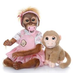 Genfødsel dukke 52cm håndlavet detaljeret maling genfødt baby abe født baby kunst af høj kvalitet sød gave