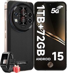 OUKITEL WP200 Pro kestävä puhelin 24GB+1TB kuulokkeilla/älykellolla musta