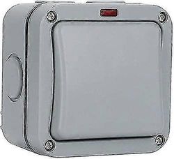 vedenpitävä ulkokytkin, ohjauskytkin, merkkivalo, 20a, ip66