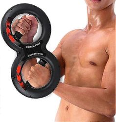 8 muotoinen käsi gripper monikäyttöinen käsivarren voimaharjoittelu Rannevoiman vääntörengasharjoitus 5kg Black