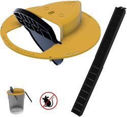 1pc Flip Slide Bucket Lid Mouse Trap Hurtig effektiv sanitær sikker musefældefanger til indendørs udendørs musespandfælde