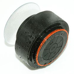 Boeyaa Trådløs Bluetooth-højttaler med radio vandtæt stereomusik absorberbar højttaler Sort Orange