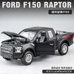 1:32 Raptor F150 Pickup Alloy -automalli Diecasts Metal Toy Off-road Vehicles Car Model Collection Sound and Light Kids Gift Toy Cars Musta