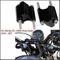 Moottoripyörä 2 Rise Bar Riser Harley Sportster Xl1200x Forty-eight 2010-2022 Cnc alumiini 1 ohjaustangon nousuputken jatke musta