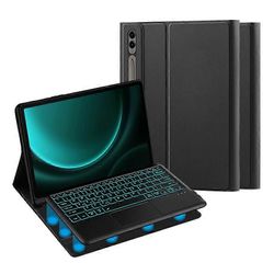 Samsung Galaxy Tab S9 FE+ taustavalo Kosketuslevy Bluetooth-yhteensopiva näppäimistö kynäpaikalla