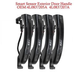 Bolongking 4Pcs bil smart sensor utvendig dørhåndtak bil utvendig dørhåndtak for Q7 2007-2015 4L0837205A 4L0837205B 4L0837207A svart