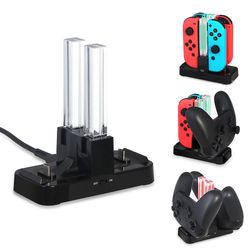 Ns Opladning Dock Station Holder med LED indikation for Switch Pro Joy-con Opladning