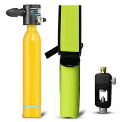 Mini Scuba-dykning udstyr sæt bærbar cylinder snorkling sæt dykning Accessories_s Gul