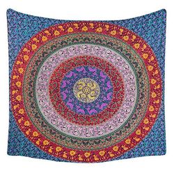 Handuo Populære Hippie Mandala Bohemian Floral Design indiske sengetæppe Magical Thinking Gobelin 150*150cm