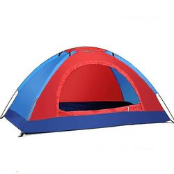 200x120x110cm Telte Udendørs Camping Bærbart Vandtæt Vandretelt Anti Uv Telt (orange)