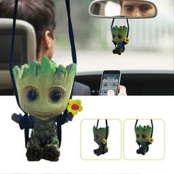 Tree Man auton riipus taustapeili minikoristeet keinu anime vartijat sisustus lapsille lelut gfits auto riipukset swing