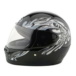 Ruili Motorcykel Motorcykel Scooter Sikkerhedshjelm 101 lyse sort