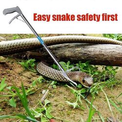 1,2 m taitettava käärmepihdit kiinni matelija sieppari tarttuja taittuva leveä leuka käärme pihdit ruostumattomasta teräksestä käärmeenhallinta työ...