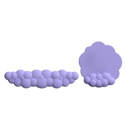 Sød Cloud Shape håndledsstøtte pu og skridsikker gummibase memory foam puder Lilla