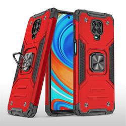 Shockproof rustning sag for xiaomi poco x3/poco x3 pro med støttefod all inclusive dække rød rpc229
