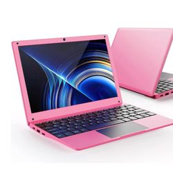 10.1 tuuman kannettava Android 12.0 -tietokone Quad Core powered Netbook WiFi-verkkokameralla Vaaleanpunainen