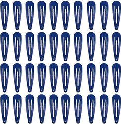 Xqday 40 Pack Navy Farve 2 tommer Metal Snap HårKlip Børn Barrettes Pigers Hår