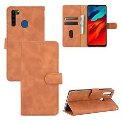 Etui til Blackview A80 Pro Cover Premium læder med kortholder Flip Folio magnetisk etui etui - sort Brown