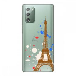 Crazy Kase Hull Til Samsung Galaxy Note20 i silikone fleksibel 1 Mm, Paris Eiffeltårnet