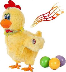 Chicken Animal Toy -nukke, joka munii munaa sähköinen hullu pehmokana äänimusiikilla