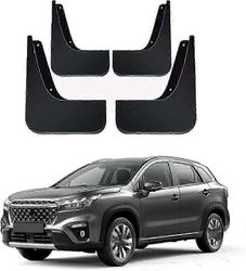 Pari muotoiltuja roiskeläppiä ja roiskesuojat Suzuki S-Cross III 2022 -mallille neljällä osalla