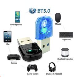 Bluetooth Adapter 5.0 Usb Bluetooth-sender til pc-receptor Sort