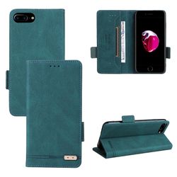 Gangxun Etui til iphone 8 Plus / 7 Plus læderetui Folio Flip med kreditkortspor Etui Coque Grøn
