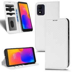 Kompatibel med Alcatel 1b 2022 Premium Pu Leather Flip Folio-veske med kortspor magnetisk lukkingsdeksel Hvit