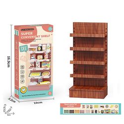 unbrand 01:12 Dukkehus Miniatyr Tre Mini Varer Snack Stand Display bokhylle Modle A7 1 set