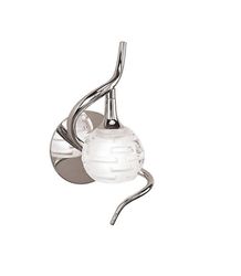 Inspired Lighting Dali væg lampe Switched 1 lys G9, poleret krom