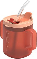 Aikuisten nokkamuki kahvoilla, Independence siemauskupit liikuntarajoitteisille aikuisille, vammaiskupit vanhustenhoitoon (300ml) Oranssi
