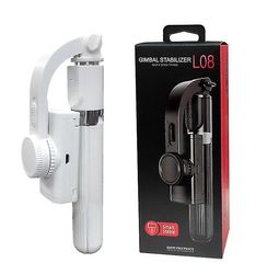 Coosilo Trådløs Gimbal stabilisator L08 selfie stick stativ Ai-smart stabil hvid