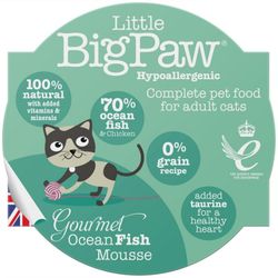 Little BigPaw Little Big Paw Gourmet -kissanruoka, merikalamoussea, 12 x 85 g
