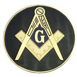 Bricks Masons Kompas &kvadrat g sort frimurerisk bil emblem