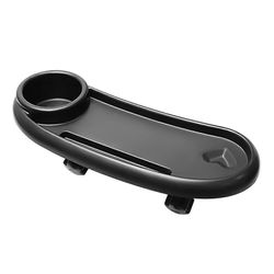 Yleisrattaat Ruokalautanen juomatelineellä Helppo asennus Rattaiden ruokatarjotin useimmille lastenvaunutyypeille Musta