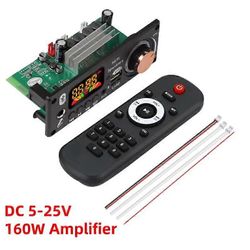 160W vahvistin Bluetooth-dekooderikortti DIY 12V 6.5mm mikrofoni FM-radio TF USB auton äänimusiikkisoitin kaiuttimet äänenvoimakkuuden säätö DC 5V-...