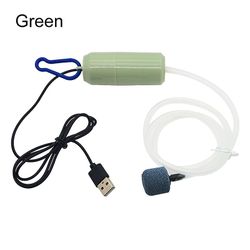 Bærbar Mini Usb Aquarium Ilt luftkompressor beluftator, grøn farve