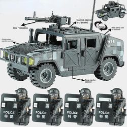 Politiet Humvee Commando Spesialstyrker Minifigur Byggeklosser Små partikkel puslespill Montering Leker