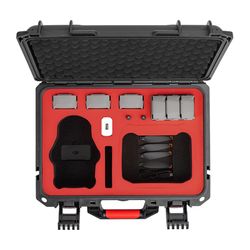 Hård resväska Bärväska Passar för DJI Mini 4 Pro RC 2 /RC N2 fjärrkontroll Svart röd