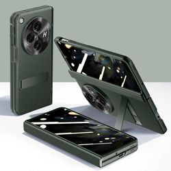 Oneplus Open Case With Privacy Screen Protector &; Hinge Protection, Luxury Protective Slim for Oneplus Open Cover jalustalla vihreä Anti-privacy film