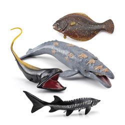 Simulaatio kampelakala/harmaavalas/ankeriasmalli Marine Life Desk Decor Boutique Supply 4PCS
