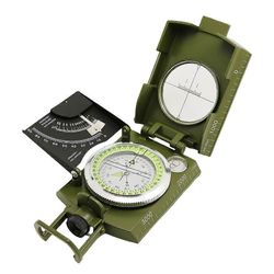 Military Marsching Kompass Professional Pocket Compass mit Klinometer -Traggurt, Tasche zum Jagdwanderungen und Aktivitten im Freien